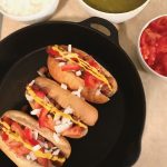 Sonoran style hot dogs.