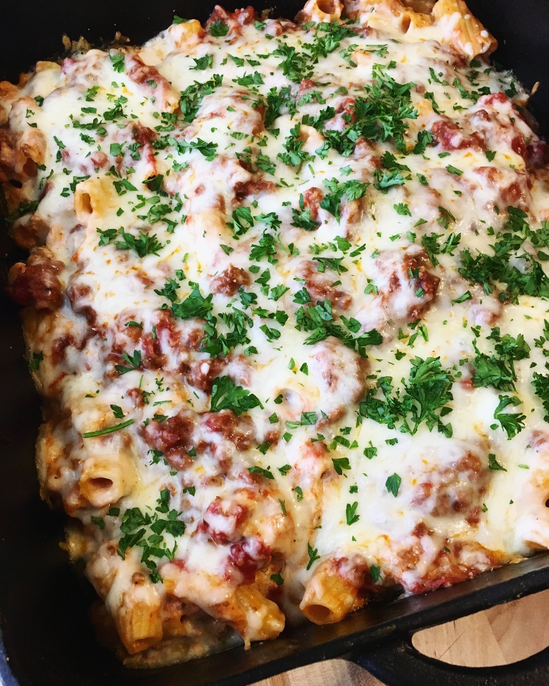 Dutch Oven Baked Ziti