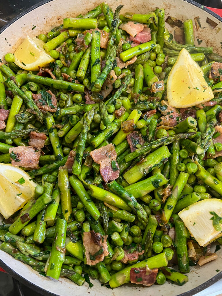 Salt, pepper, and fresh lemon complete the cooking process.