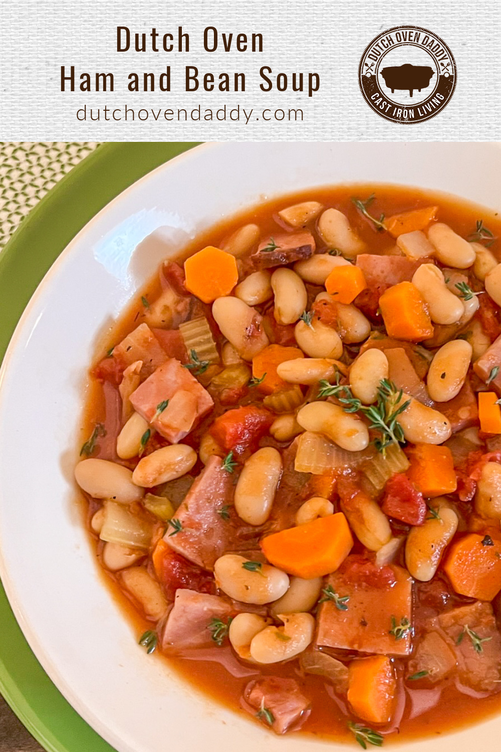 Dutch Oven Ham and Bean Soup {tomato based} Dutch Oven Daddy