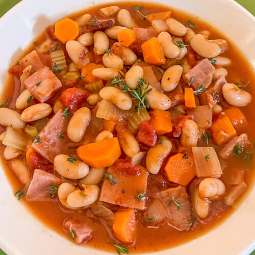 Dutch Oven Ham and Bean Soup {tomato based} Dutch Oven Daddy