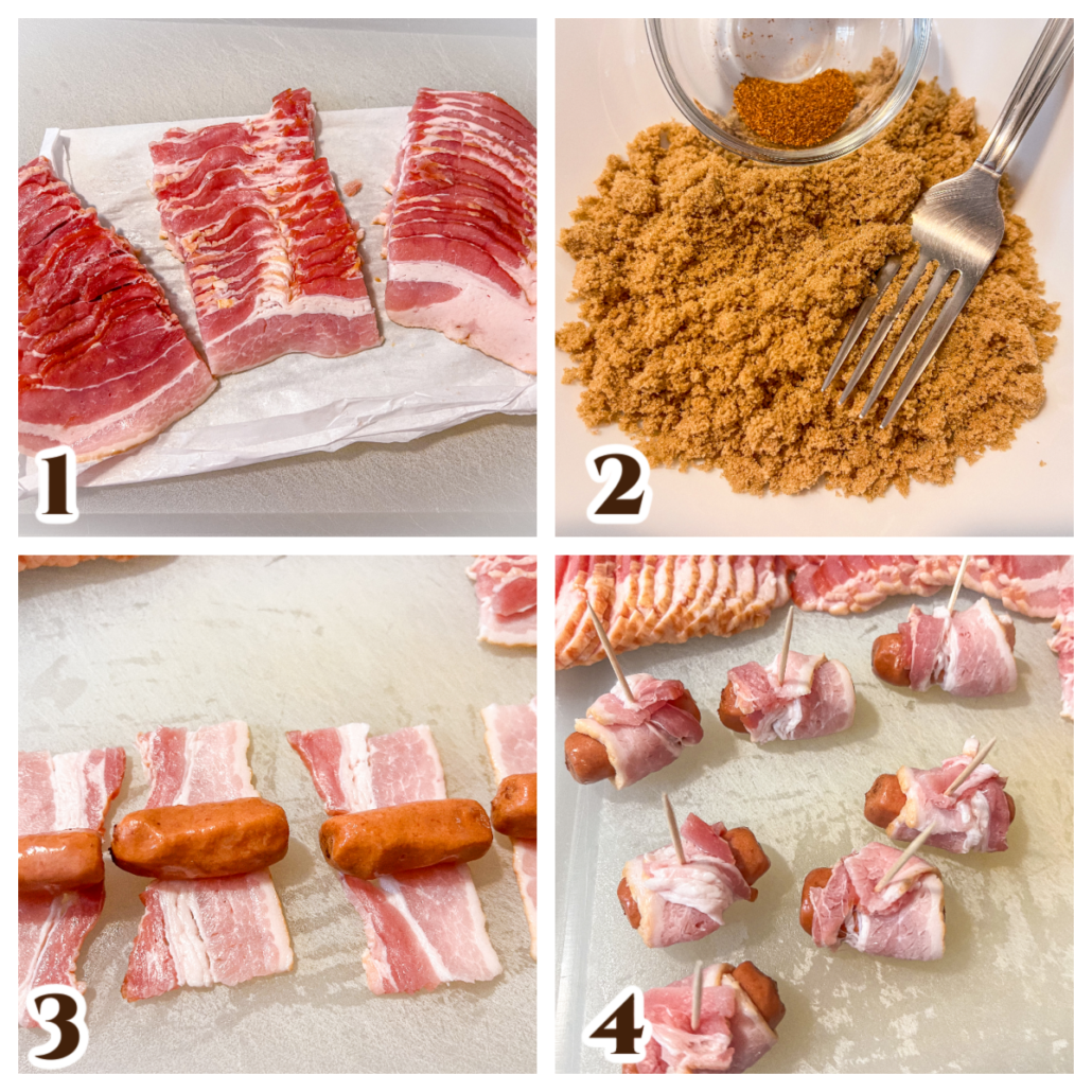 The first four image steps for making the recipe.