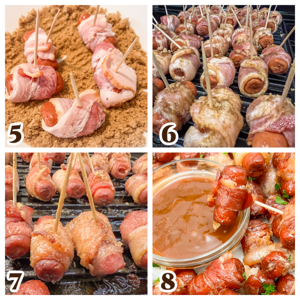 The last four steps for making the recipe depicted in images.