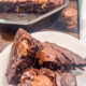 Peanut butter brownies branded image for social media.
