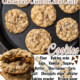 Social media collage of Oatmeal Chocolate Chip Cookies with listed ingredients.