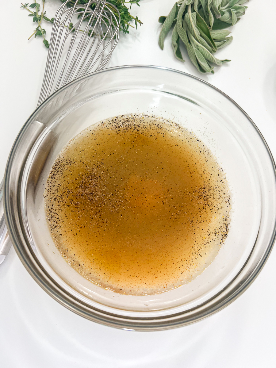 The sauce has been made in a bowl.