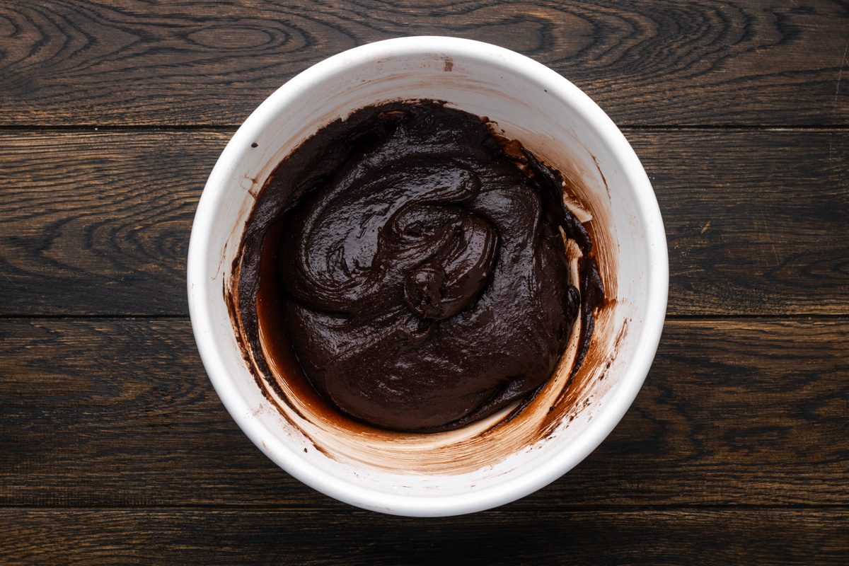 Brownie mix prepared according to the package directions.