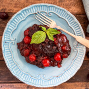 Cola Chocolate Cherry Cake, ready to be eaten.