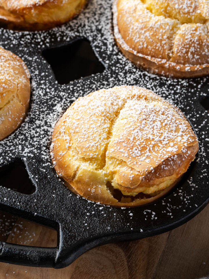 Popover recipe in a muffin pan.