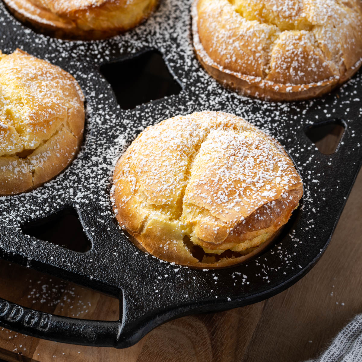 Popover recipe in a muffin pan.