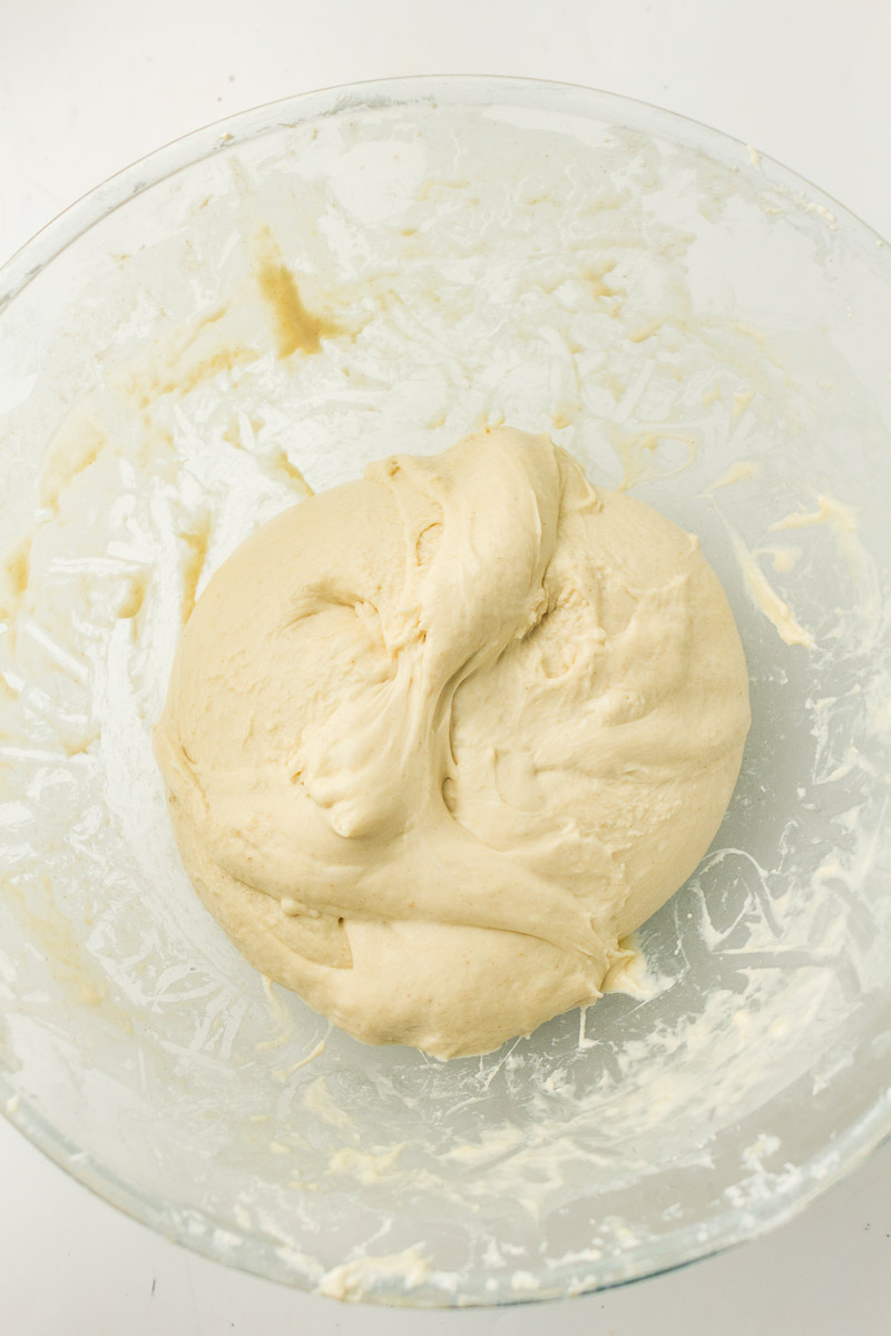 Step 3 to stretch and fold the dough.