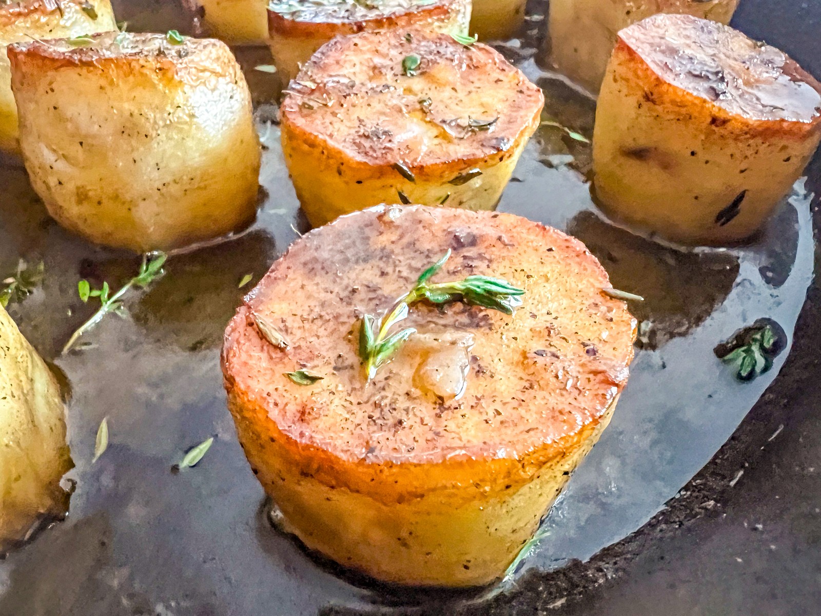 Close up of the potatoes.