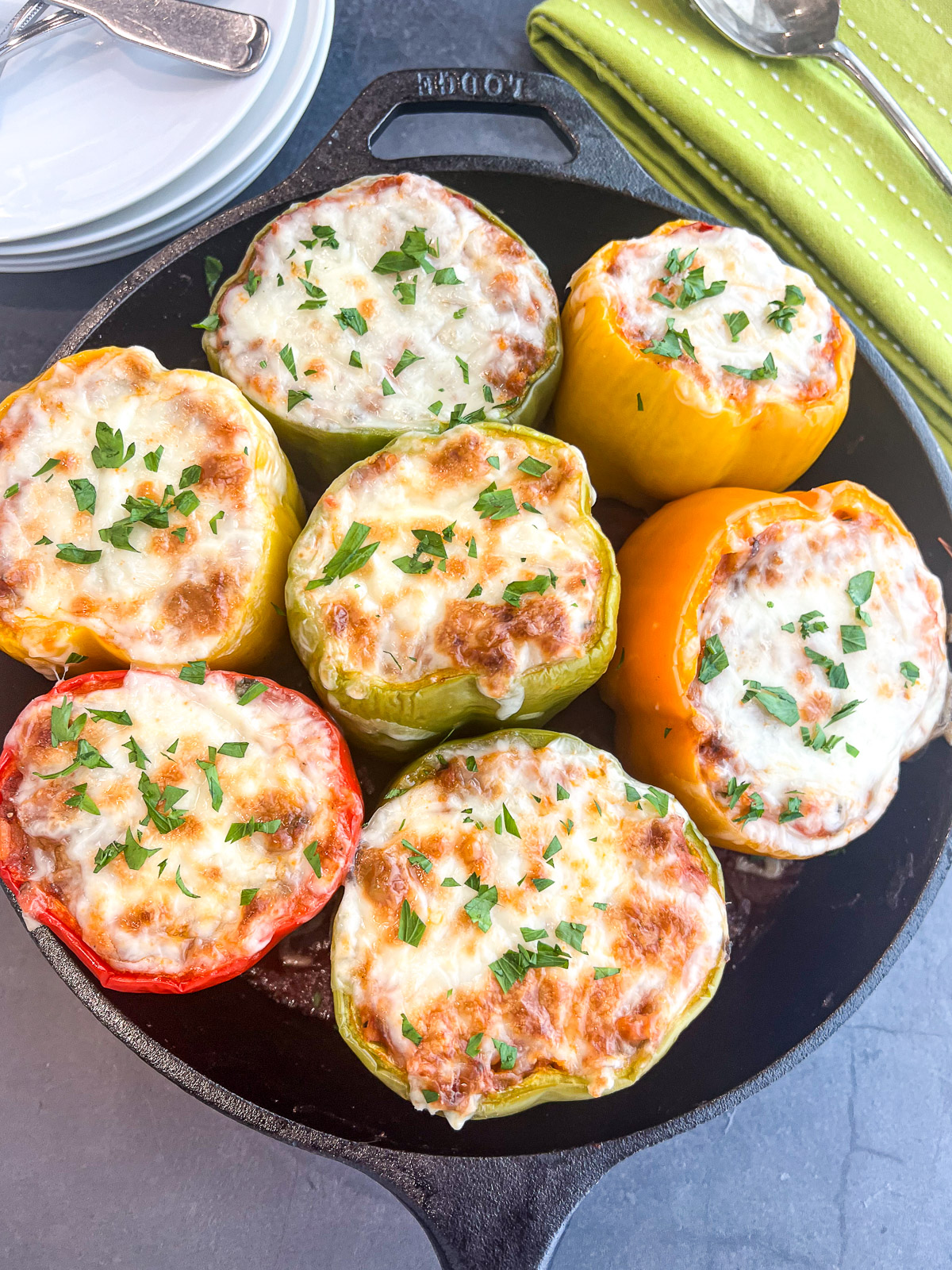 Sausage Stuffed Peppers (Cast Iron and Camp Oven)